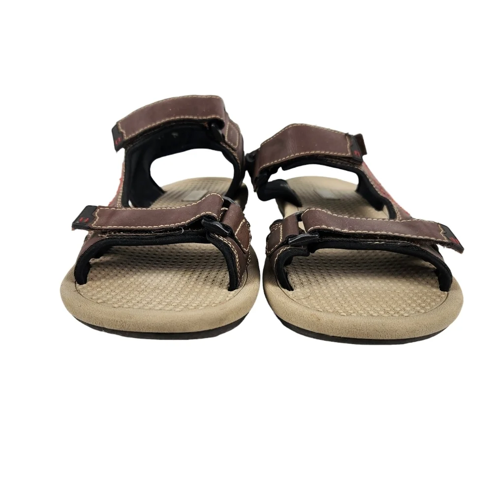 Khombu Brown Adjustable Sandals Men's Size 10